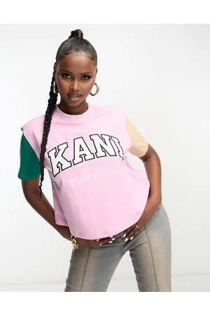 Karl Kani Serif cropped t-shirt in and green