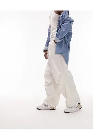Topman Parachute trousers in off