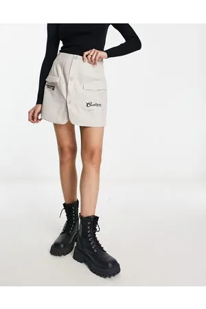 The Couture Club Mini skirt co-ord with zip pockets in beige