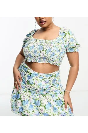 The Frolic Tiered mini skirt co-ord in vintage bloom floral