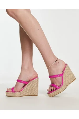 Glamorous Espadrille wedge heeled sandals in