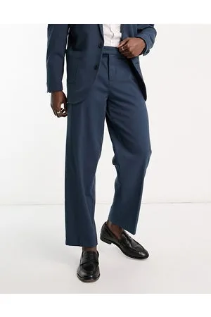 New Look Relaxed fit suit trousers in dark