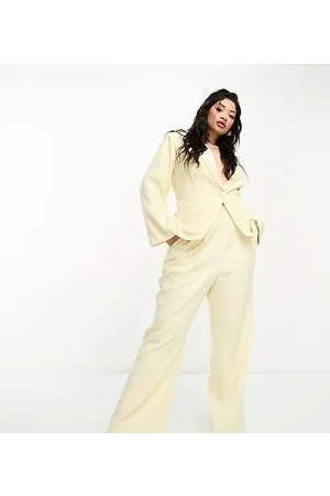 The Frolic High waist wide leg trousers co-ord in vanilla