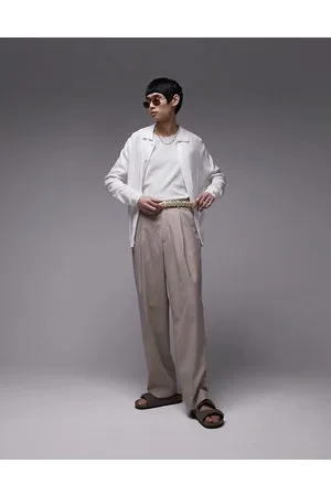 Topman Knitted button through shirt with pointelle in