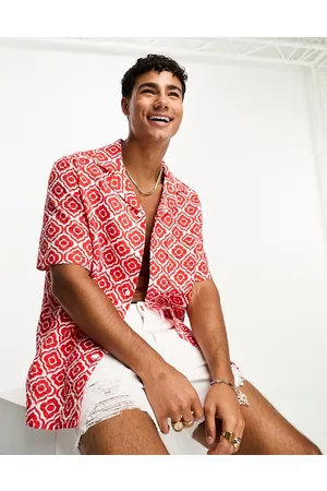 River Island Texture geo shirt in