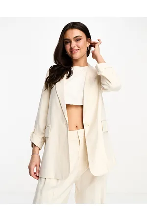 Stradivarius Oversized blazer in natural