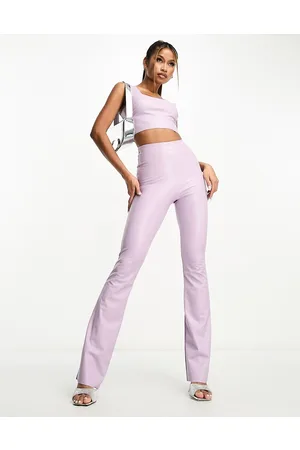 Commando Co-ord faux leather flared leggings in lilac