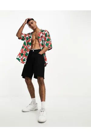 GANT Short sleeve rever collar relaxed fit viscose floral print shirt in multi