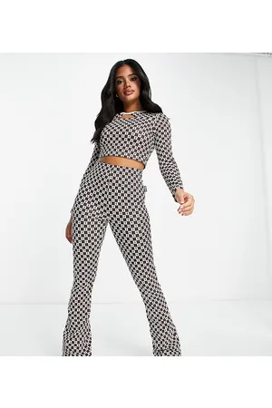 Fila Retro print flare trousers in