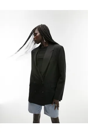 Topshop Tailored over sized double breasted blazer in