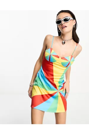 Easy Tiger Wheel of fortune stretch satin mini dress