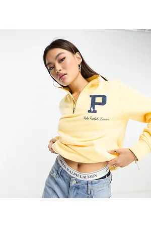 Ralph Lauren X ASOS exclusive collab half zip sweatshirt in with logo and back logo