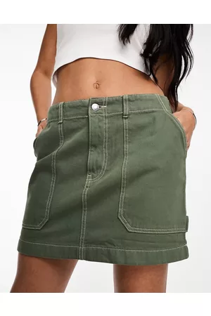 MANGO Cargo detail skirt in light