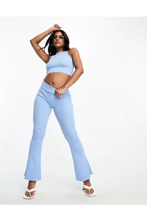 I saw it first Seamless ribbed flared trousers co-ord in
