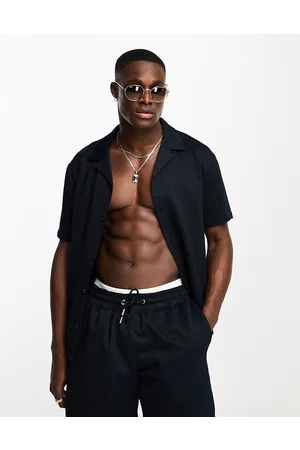 River Island Revere collar seersucker shirt co-ord in