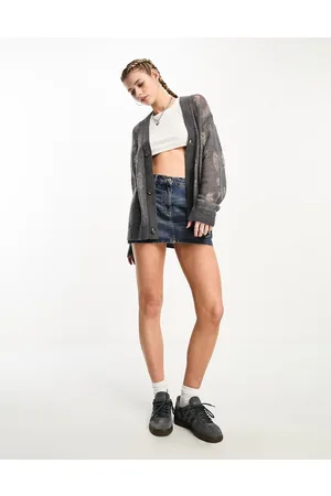 Weekday Festival distressed cardigan in dark