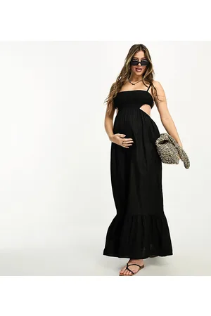The Frolic Maternity emerald cut out maxi summer dress in