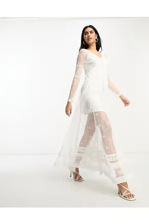 French Connection Embroidered maxi dress in lace