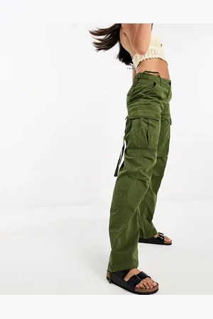 Superdry Vintage low rise cargo trousers in moss