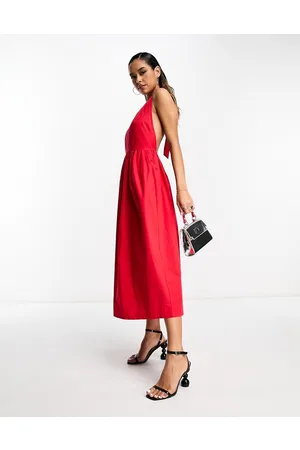 Never Fully Dressed Backless midaxi dress with pockets in