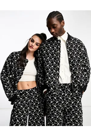 Sister Jane Unisex denim bomber jacket co-ord in floral