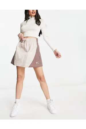 Nike Air woven mini skirt in fossil stone