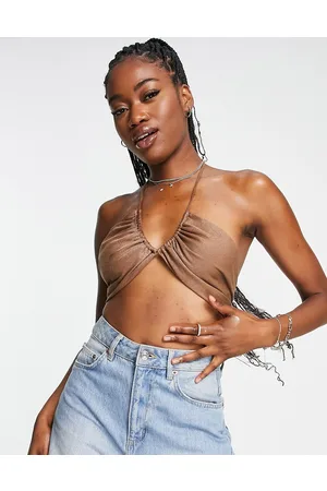 Gilli Halter neck strappy crop top in