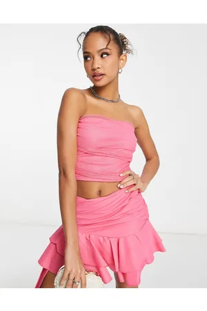 New Look Layered tulle bandeau top in