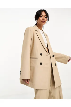 Y.A.S Tailored double breasted blazer co-ord in camel