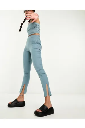 Heartbreak Bengaline slim fit trousers with hem split co-ord in
