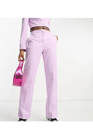 COLLUSION Cut out straight trouser in lilac co-ord