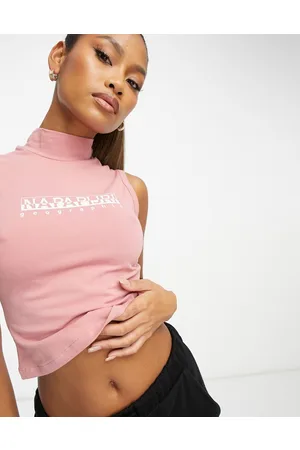 Napapijri Box logo high neck cropped tank in