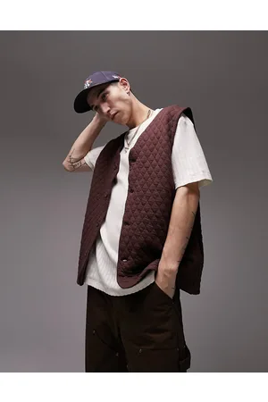 Topman Oversized quilted gilet in