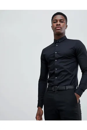 New Look Poplin muscle fit shirt in