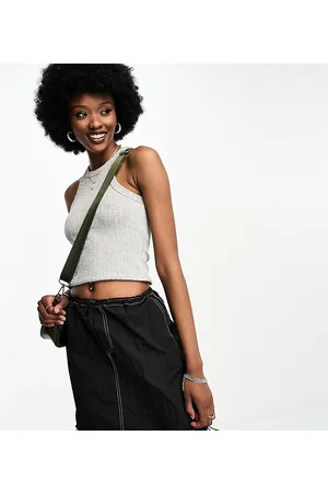 Heartbreak Parachute mini skirt with contrast stitch in