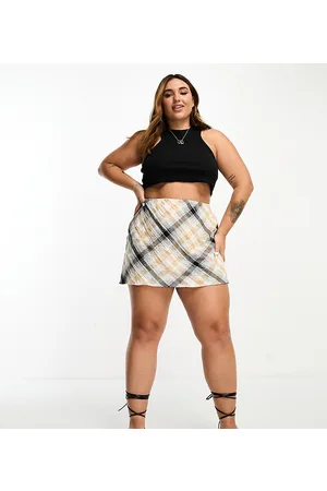 ASOS Curve check bias mini skirt
