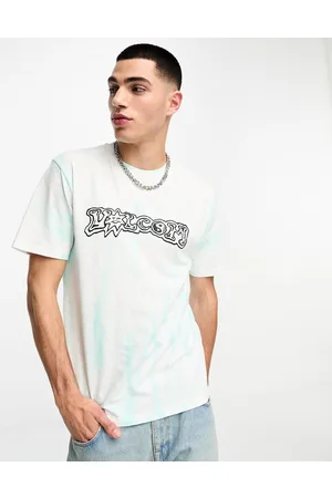 Volcom T-shirt with trippin print in tie dye