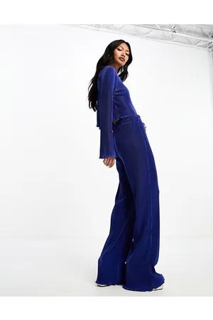 Y.A.S Plisse wide leg trouser co-ord in