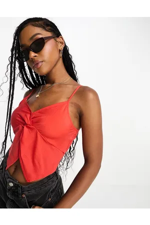 Urban Revivo Twist front crop cami in