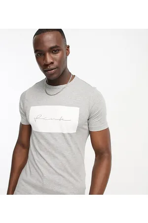 French Connection FCUK Tall box scribble logo t-shirt in light