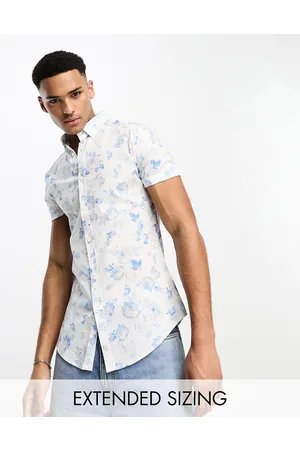 ASOS Stretch skinny shirt in and blue floral