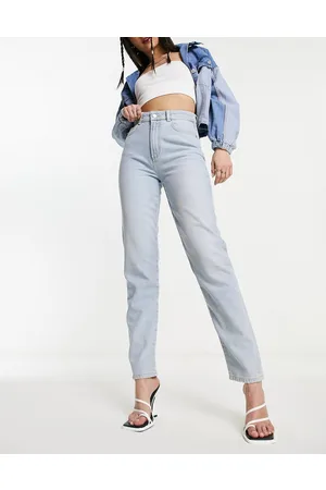 Fiorucci Slim jeans with angel bum patch in light vintage