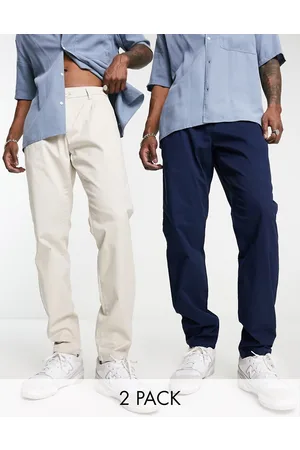 Only & Sons 2 pack chinos in navy & beige