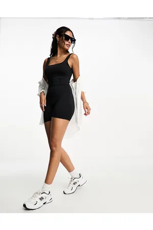 Miss Selfridge Slinky all in one romper with seam detail in black