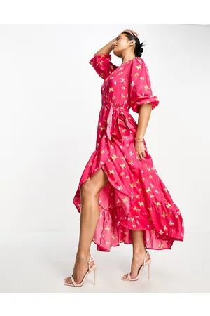 Something New Wrap maxi dress in butterfly print