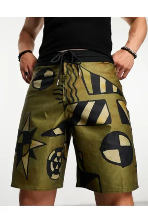 Volcom Co-ord shorts with geo print in