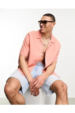 Bershka Rustic relaxed shirt in rust