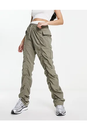 The Couture Club Ruched straight leg trousers in khaki