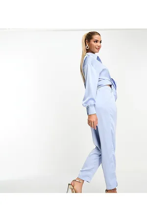 In The Style Exclusive satin relaxed trouser co-ord in