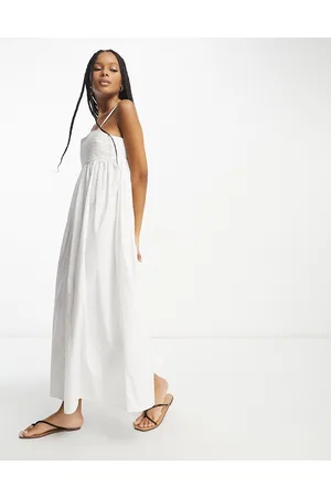 ASOS Cotton pleat bust midi babydoll sundress in